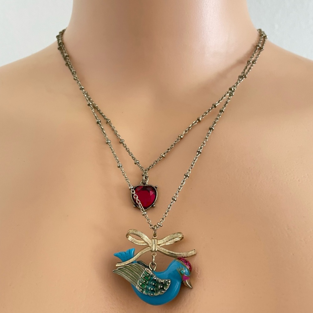 Betsey Johnson Blue Dove Necklace